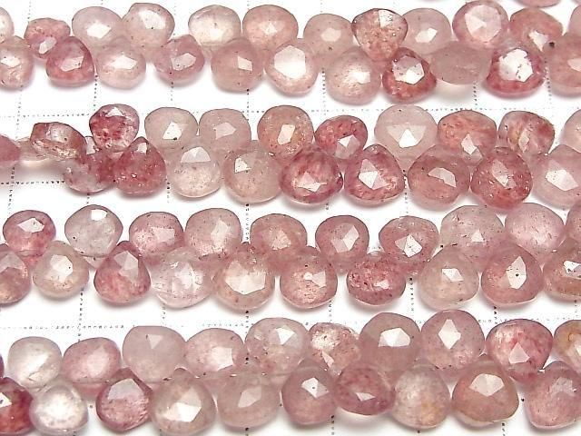 【動画】ピンクエピドートAA++ マロン ブリオレットカット 半連/1連(50粒) サムネイル3