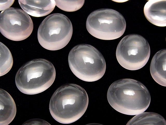 【動画】宝石質ローズクォーツAAA- オーバル カボション12×10mm 2個の画像