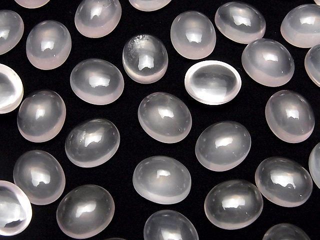 【動画】宝石質ローズクォーツAAA- オーバル カボション12×10mm 2個 サムネイル4