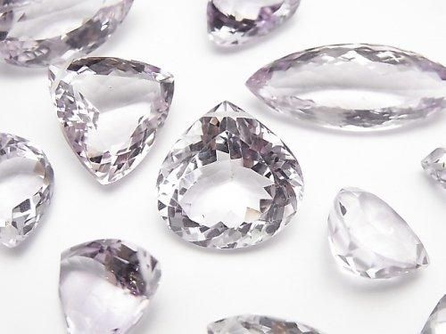 宝石質ピンクアメジストAAA ミックスシェイプ ファセットカット 4粒の画像