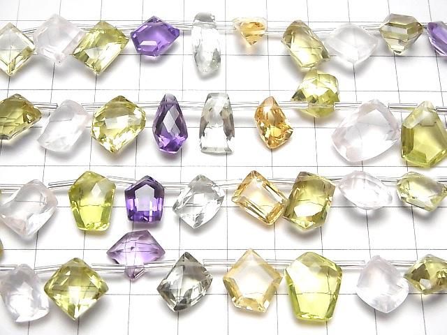 【動画】宝石質いろんな天然石AAA ファンシーシェイプファセットカット 半連/1連(12粒) サムネイル3