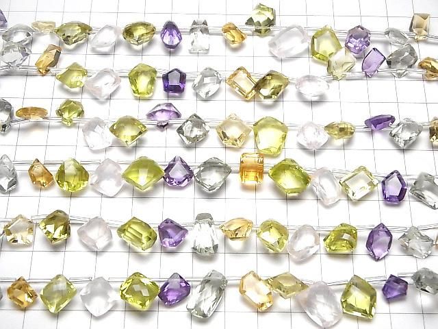 【動画】宝石質いろんな天然石AAA ファンシーシェイプファセットカット 半連/1連(12粒) サムネイル4