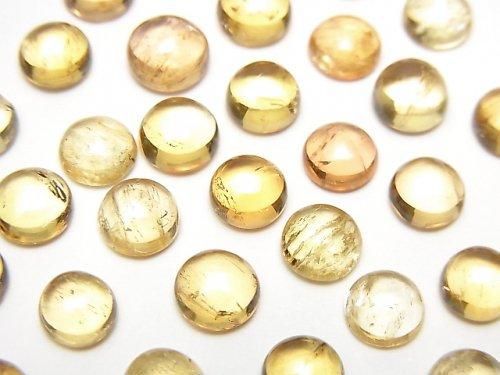 宝石質インペリアルトパーズAAA- ラウンド カボション6~6.5×6~6.5mm 5個の画像
