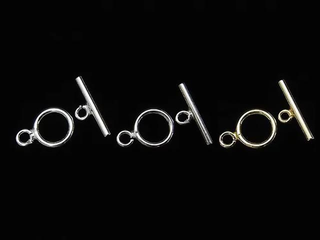 Silver925 マンテル(プレーン)8mm オープンタイプ 【純銀仕上げ】【ロジウム】【18KGP】 1ペアの画像