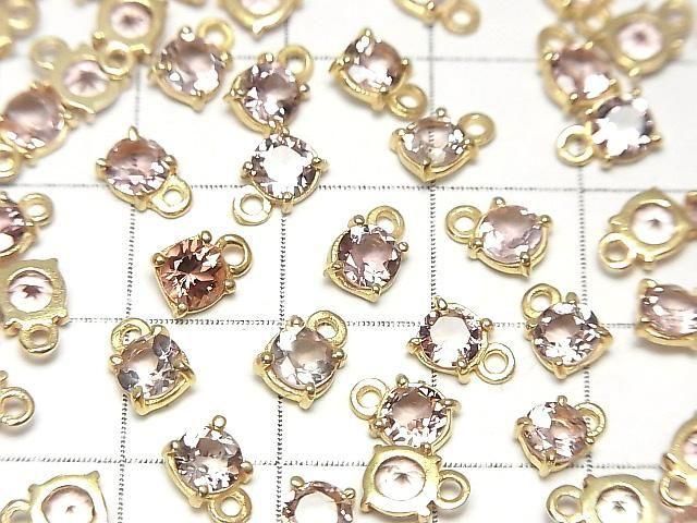 【動画】宝石質ピンクトルマリンAAA 枠留めラウンドファセットカット4.5×4.5mm 2個 サムネイル3