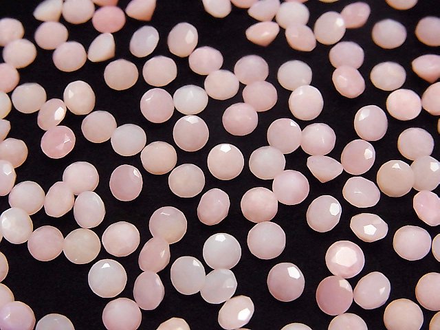 【動画】ピンクオパールAAA- ルース ラウンドファセットカット4×4mm 10粒 サムネイル3