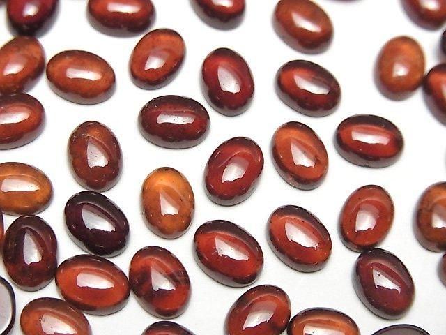 【動画】宝石質ヘソナイトAAA オーバル カボション8×6mm 4個の画像