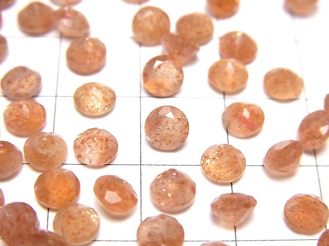 【動画】宝石質サンストーンAAA ルース ラウンドファセットカット5×5mm 5粒 サムネイル2