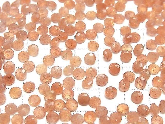 【動画】宝石質サンストーンAAA ルース ラウンドファセットカット5×5mm 5粒 サムネイル4