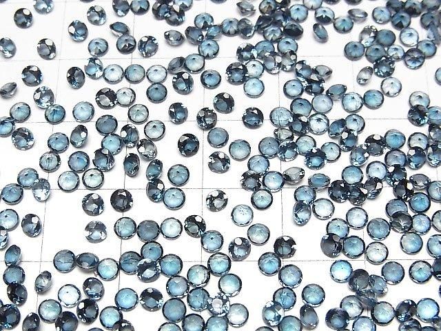 【動画】宝石質ロンドンブルートパーズAAA ルース ラウンドファセットカット3×3mm 10粒 サムネイル3