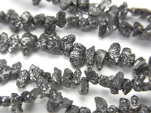 ブラックダイヤモンド チップ クレオ穴 1連（約40cm）｜天然石ビーズの