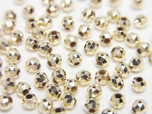 【K10 Yellow Gold】トライアングルラウンドカットビーズ【2mm】【3mm】1粒～！