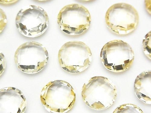 【動画】宝石質ライトカラーシトリンAAA ルース コインクッションカット10×10mm 5粒の画像