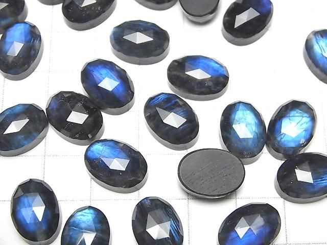 【動画】オニキス×ラブラドライト×クリスタルAAA- オーバル ローズカット14×10mm 1個 サムネイル4
