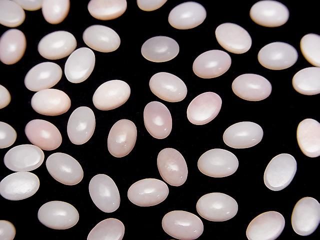 【動画】ピンクオパールAAA- オーバル カボション6×4mm 10個の画像