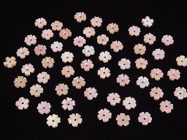 【動画】クィーンコンクシェルAAA フラワー 6mm 中央穴 4個 サムネイル4