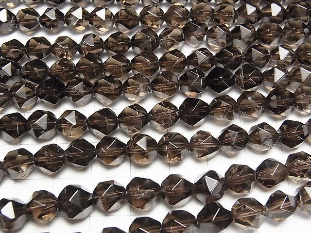 スモーキークォーツAAA 20面ラウンドカット8mm 1/4連~1連(約36cm) サムネイル3