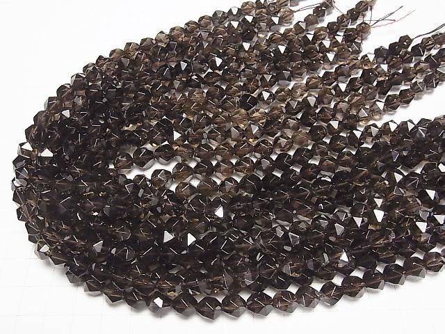 スモーキークォーツAAA 20面ラウンドカット8mm 1/4連~1連(約36cm) サムネイル4