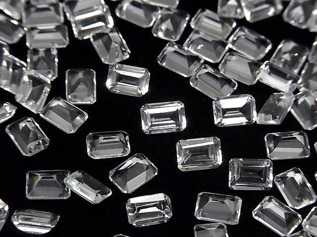 【動画】宝石質ホワイトトパーズAAA ルース レクタングルファセットカット7×5mm 5粒 サムネイル4