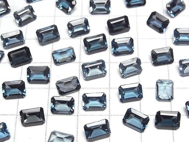 【動画】宝石質ロンドンブルートパーズAAA ルース レクタングルファセットカット8×6mm 1粒 サムネイル3