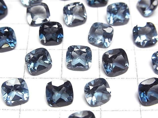 【動画】宝石質ロンドンブルートパーズAAA ルース スクエアファセットカット7×7mm 1粒 サムネイル2