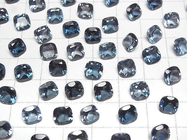 【動画】宝石質ロンドンブルートパーズAAA ルース スクエアファセットカット7×7mm 1粒 サムネイル3