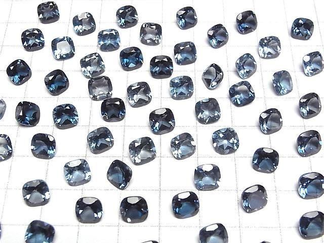 【動画】宝石質ロンドンブルートパーズAAA ルース スクエアファセットカット7×7mm 1粒 サムネイル4