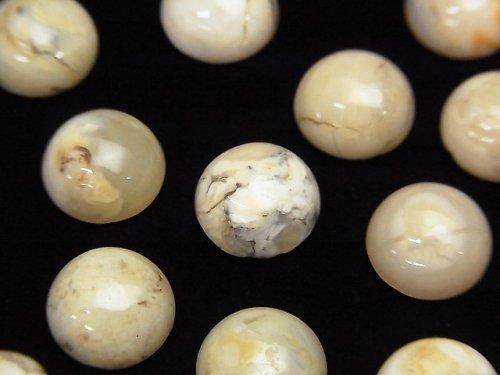 【動画】アフリカンオパール ラウンド カボション10×10mm 3個の画像