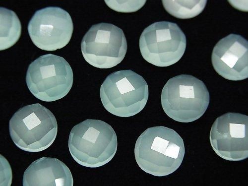 【動画】シーブルーカルセドニーAAA ラウンド カボションカット8×8mm 3個の画像