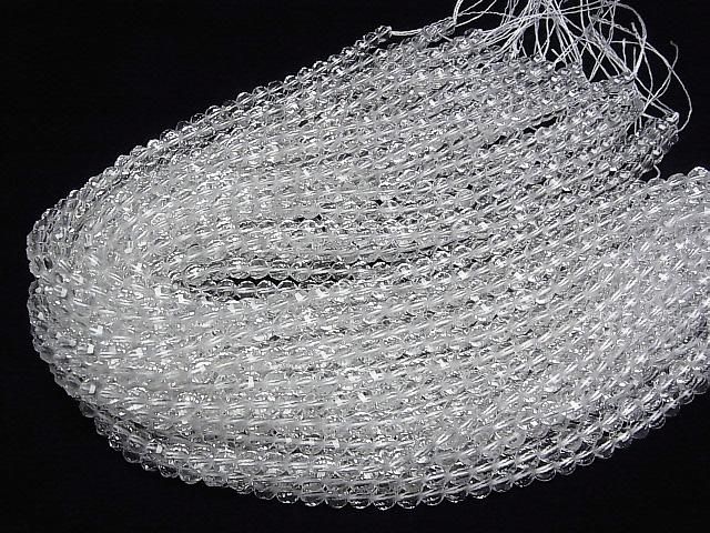【動画】【素晴らしい輝き】クリスタルAAA 72面ツイストラウンドカット6mm 1/4連~1連(約37cm) サムネイル4