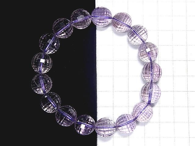 【動画】【1点もの】宝石質アメトリンAAA- ミラーラウンドカット11.5mm 1連(ブレス) NO.101 サムネイル2