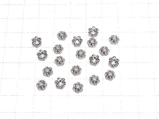 【動画】メタルパーツ ビーズキャップ6×6×3.5mm シルバーカラー 10個 サムネイル4