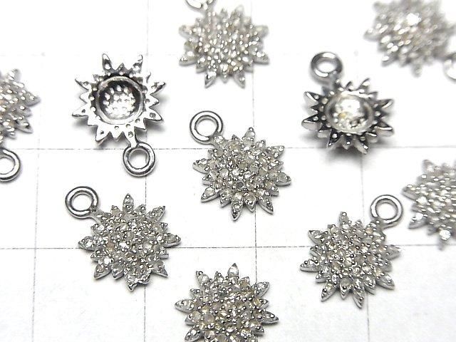 【動画】ダイヤモンド サン(太陽)チャーム 9.5×9.5×3mm SILVER925製 1個 サムネイル3
