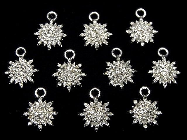 【動画】ダイヤモンド サン(太陽)チャーム 9.5×9.5×3mm SILVER925製 1個 サムネイル4