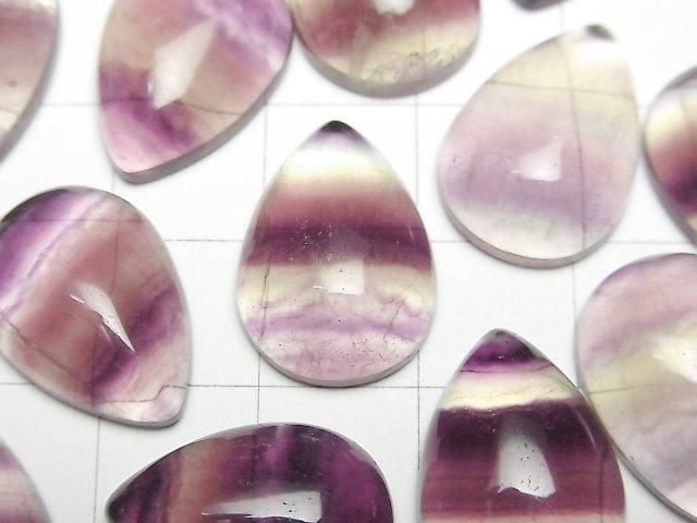 【動画】フローライトAAA ペアシェイプ カボション18×13mm 2個 サムネイル2