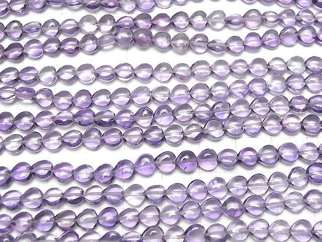 【動画】宝石質アメジストAAA 縦穴ハート6×6mm 半連/1連(約16cm) サムネイル4