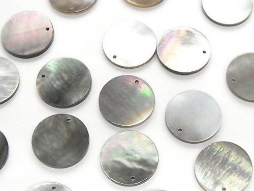 【動画】高品質ブラックシェル(黒蝶貝)AAA コイン15×15mm 4枚の画像