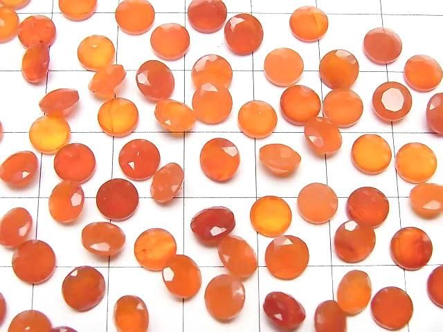 【動画】宝石質カーネリアンAAA ルース ラウンドファセットカット6×6mm 5粒 サムネイル3