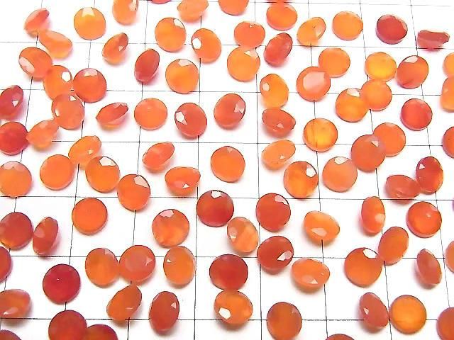【動画】宝石質カーネリアンAAA ルース ラウンドファセットカット6×6mm 5粒 サムネイル4