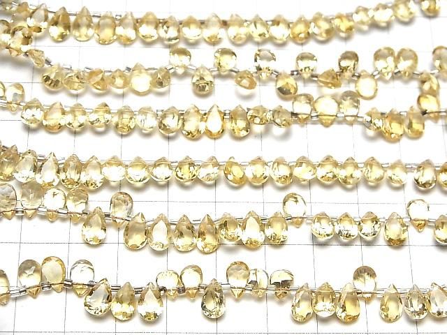 【動画】宝石質シトリンAAA ペアシェイプ ファセットカット8×5mm 半連/1連(28粒) サムネイル4