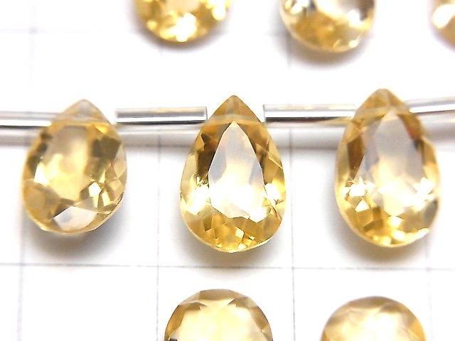 【動画】宝石質シトリンAAA ペアシェイプ ファセットカット12×8mm 半連/1連(8粒) サムネイル2