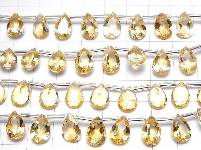 【動画】宝石質シトリンAAA ペアシェイプ ファセットカット12×8mm 半連/1連(8粒) サムネイル3