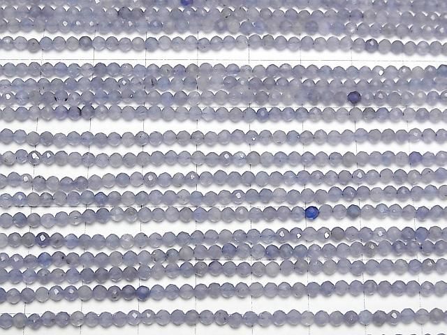 【動画】【素晴らしい輝き】タンザナイトAA+ ラウンドカット3mm 1連(約37cm) サムネイル3