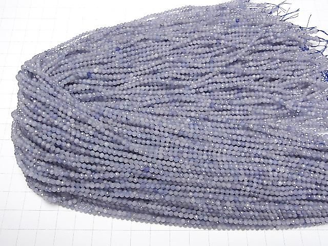 【動画】【素晴らしい輝き】タンザナイトAA+ ラウンドカット3mm 1連(約37cm) サムネイル4