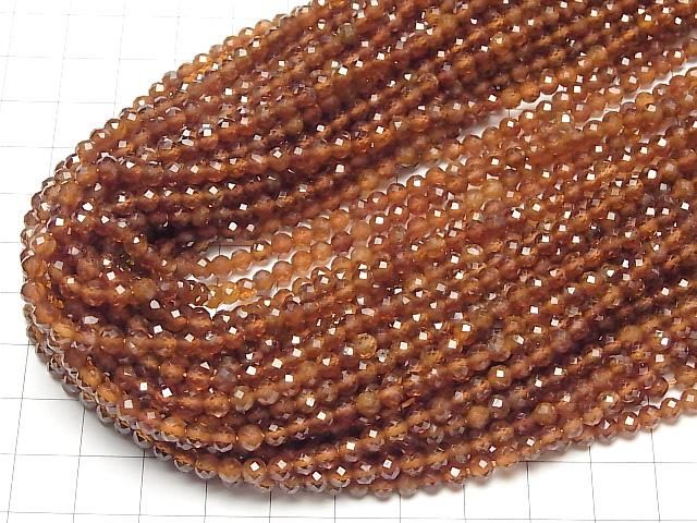 【素晴らしい輝き】ヘソナイトAAA- ラウンドカット4mm 1連(約37cm) サムネイル4