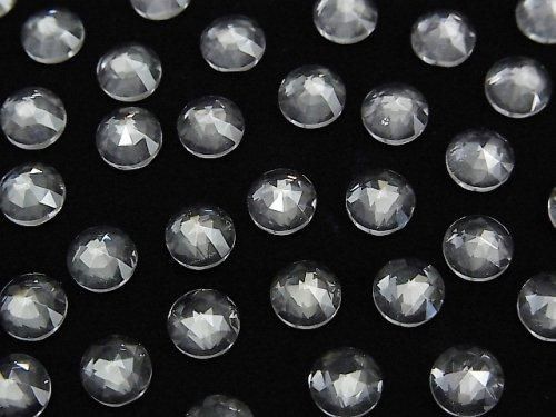 【動画】クリスタルAAA ラウンド ローズカット6×6mm 5個の画像