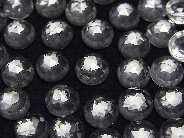 【動画】クリスタルAAA ラウンド ローズカット8×8mm 4個の画像