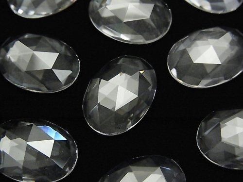 【動画】クリスタルAAA オーバル ローズカット18×13mm 1個の画像