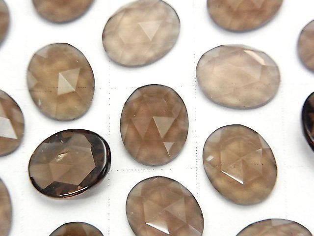 【動画】スモーキークォーツAAA オーバル ローズカット10×8mm 3個 サムネイル2