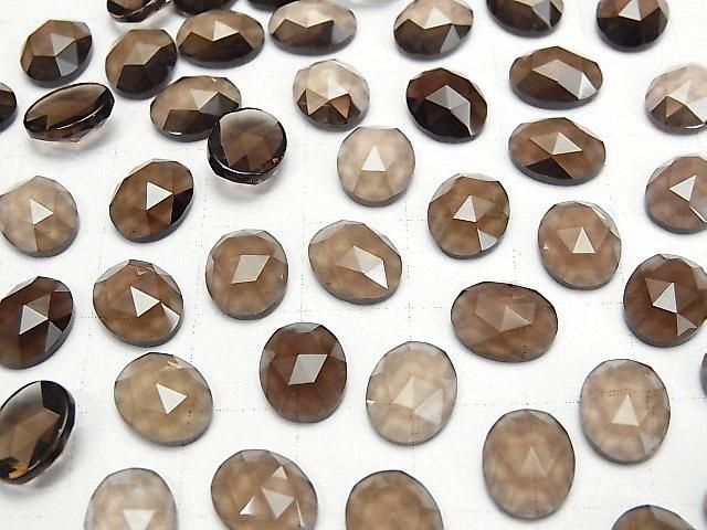 【動画】スモーキークォーツAAA オーバル ローズカット10×8mm 3個 サムネイル3